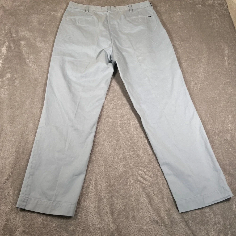 Polo Ralph Lauren Chino Pant Mens 34x39 Light Blue Classic Fit Flat Front Preppy